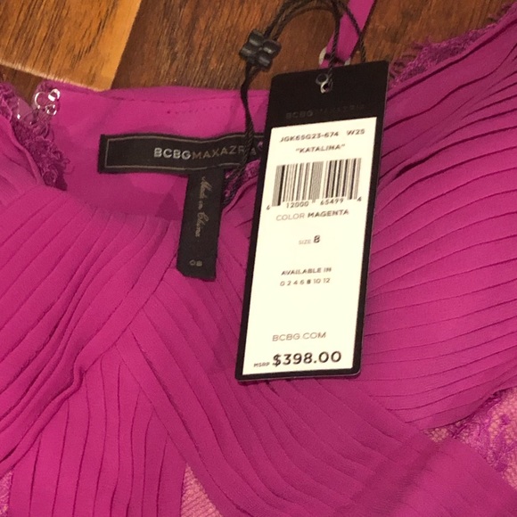 NWT BCBG MAX AZRIA pink party dress size medium - Picture 2 of 5